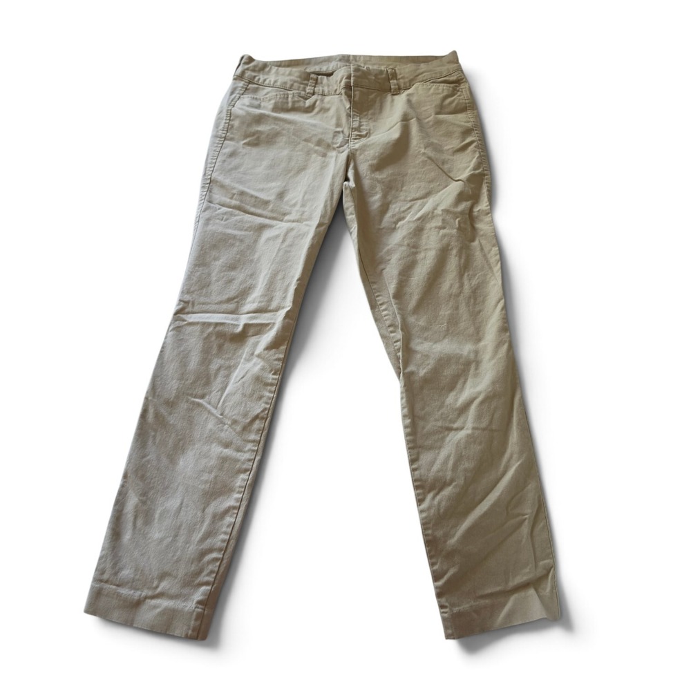 Beige Khaki Cotton Chinos Women's Size 8 Straight Leg Pants